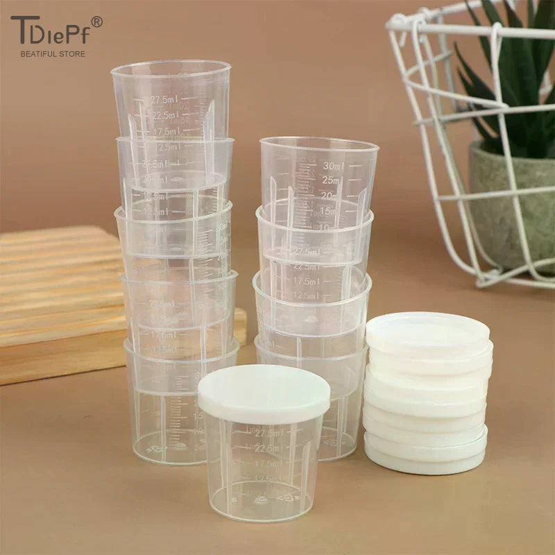 10pcs Plastic 20/30/50/100ml Clear Liquid Pill Measuring Cups
