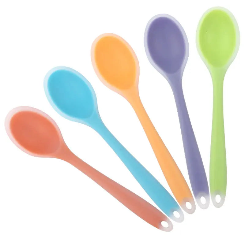 Silicone Spoon Integrated Rice Spoon Multicolor Silica Gel