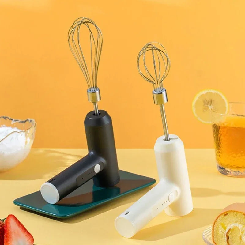 Electric Egg Beater Food Whisk Handheld Rechargeable Speeds