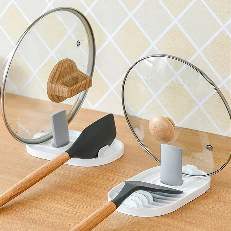 1pc Lid Holder Pot Lid Stand Organizer Adjustable