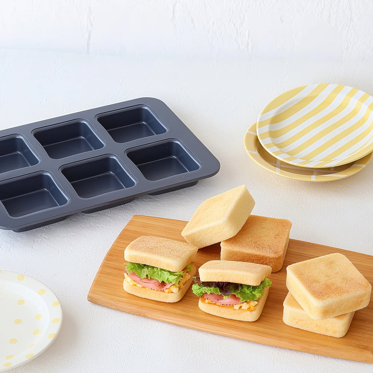 6-Cavity Mini Round Hamburger Baking Pan Sandwich Bread