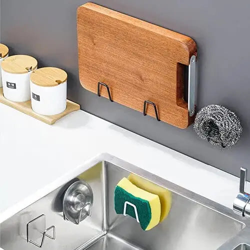 304stainless Steel Sink Shelf Sponges Storage Holde Adhesive