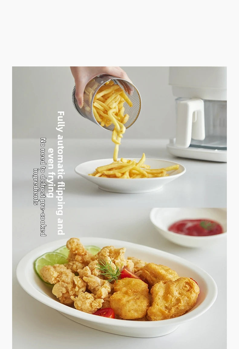 Air Fryer See-Through Glass Basket Small Non-Stick No