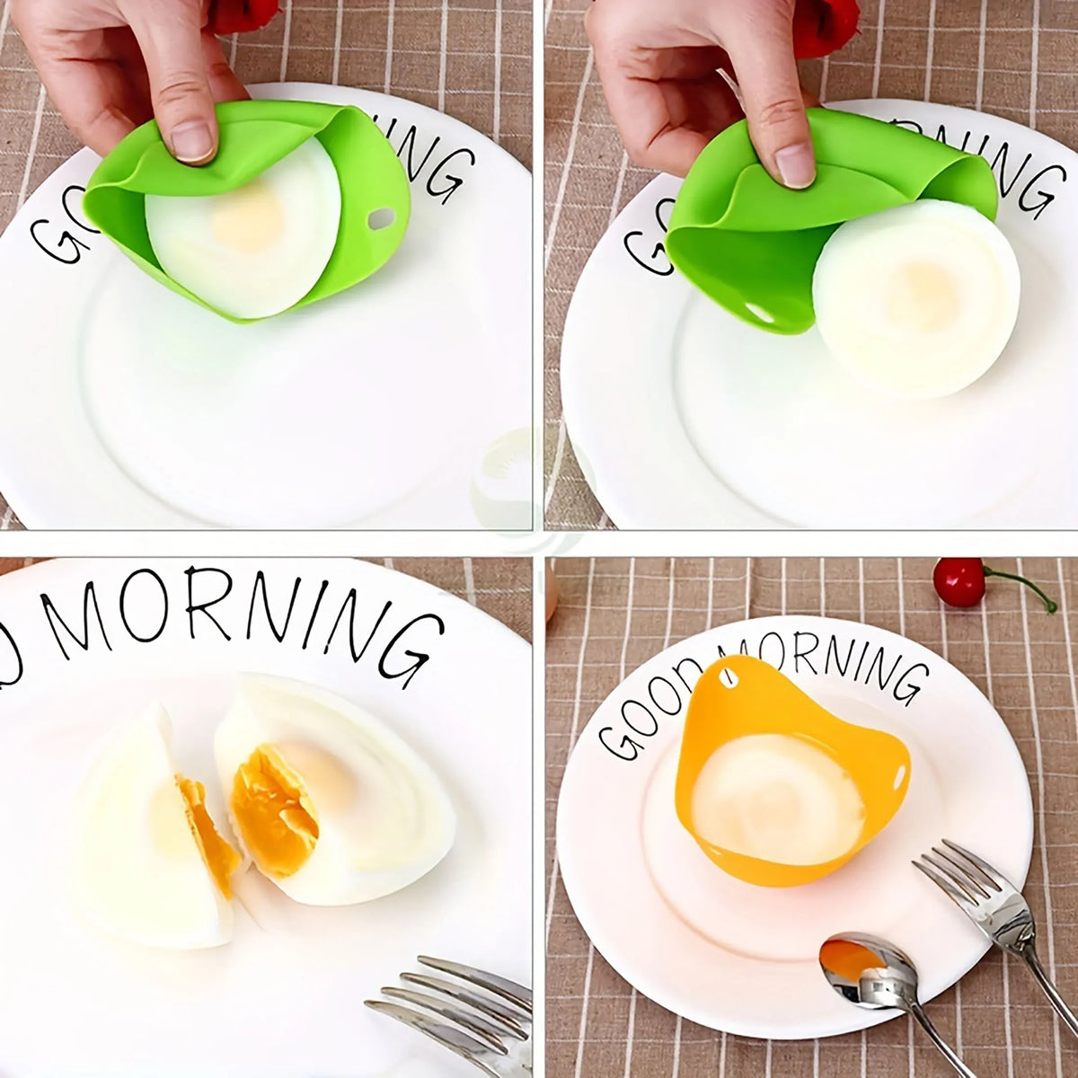 4pcs Silicone Egg Poachers Cups Egg Boiler Mold