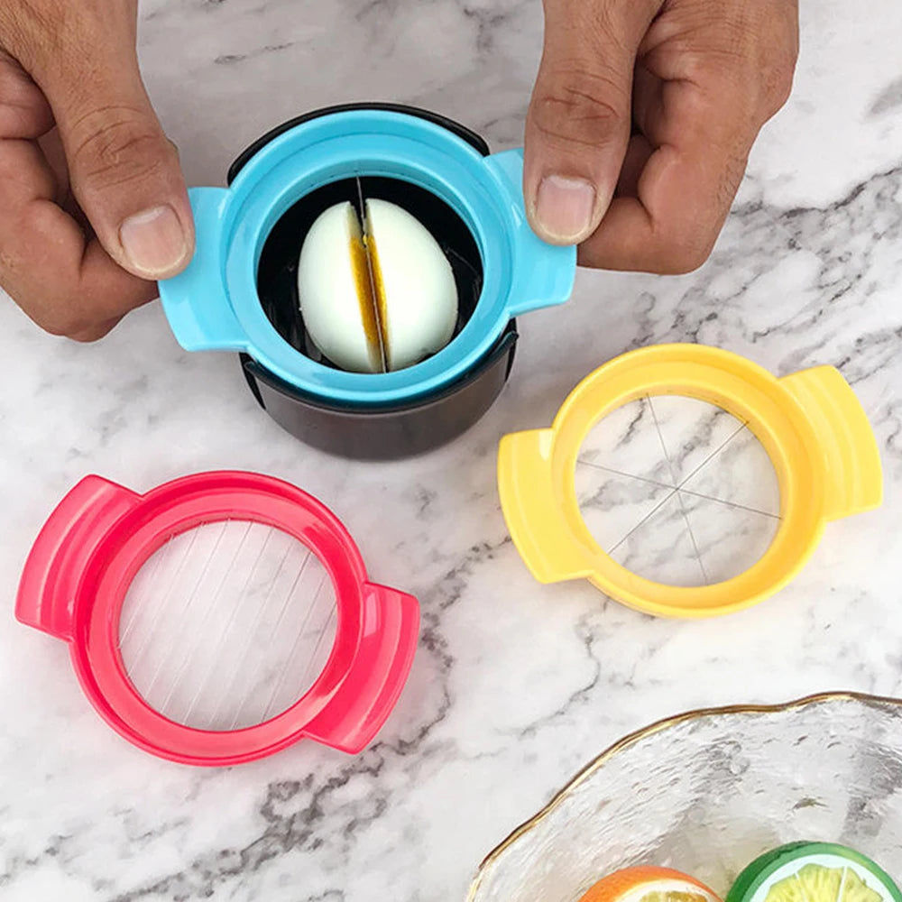 Stainless Steel Three In One Egg Slicer 3-In-1