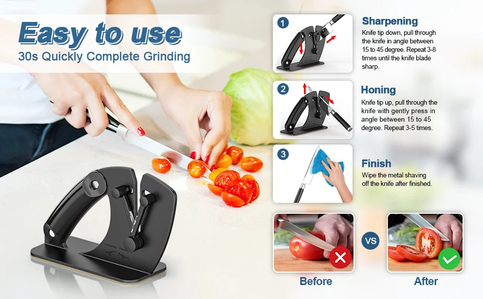 Knife Sharpener Sharpening Easy Safe Sharpening Chef Knife