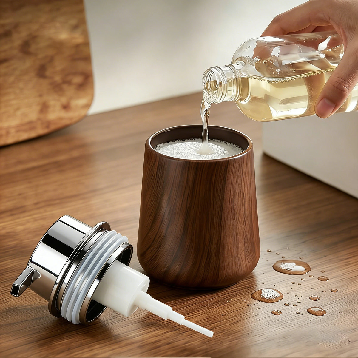 Elegant Hand Soap Dispenser Cup Bathroom & Organizer