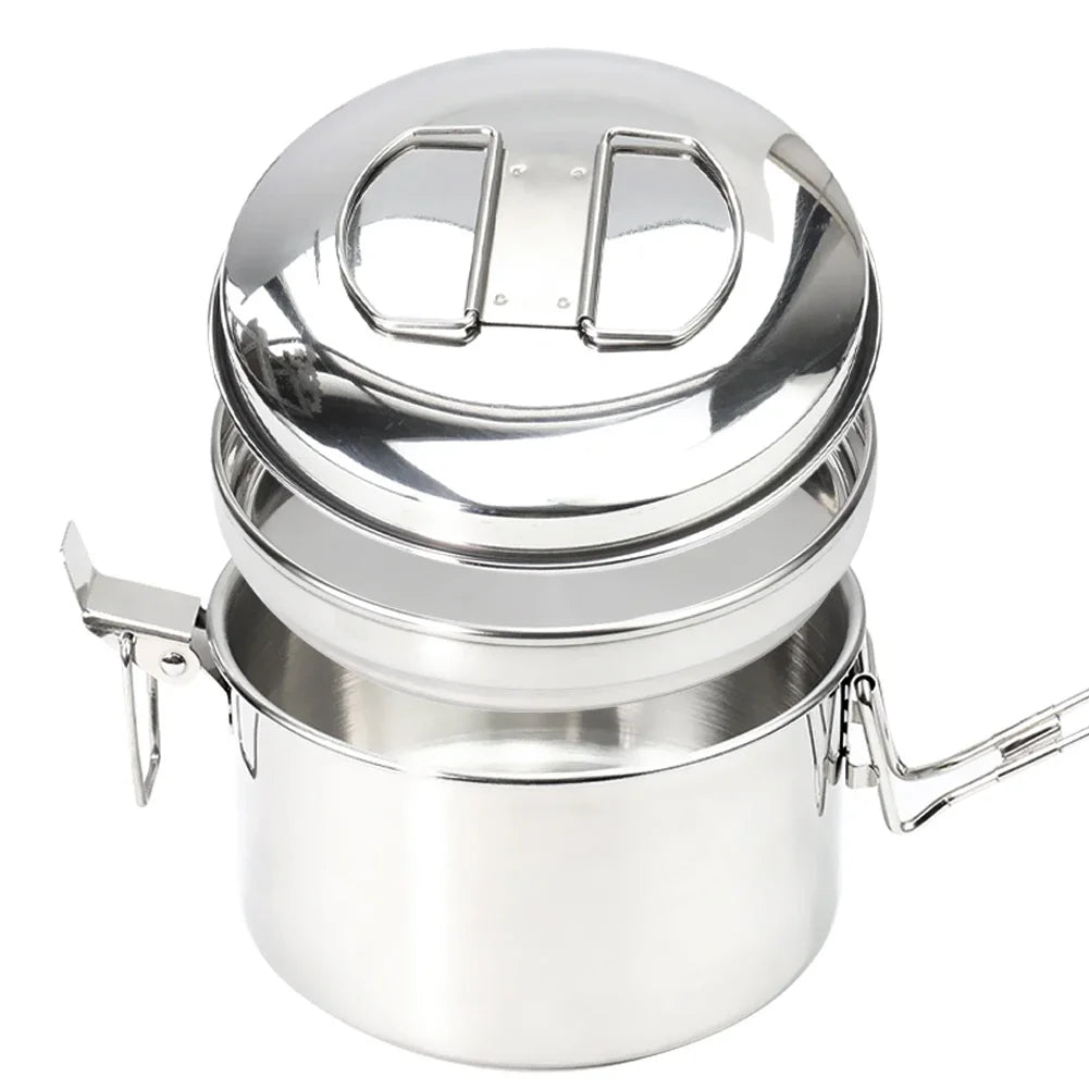 Tainless Steel Lunch Box 1200ml Outdoor Cooking Pots