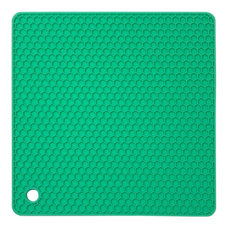 18cm Square Silicone Mat Heat Resistant Potholder Dining