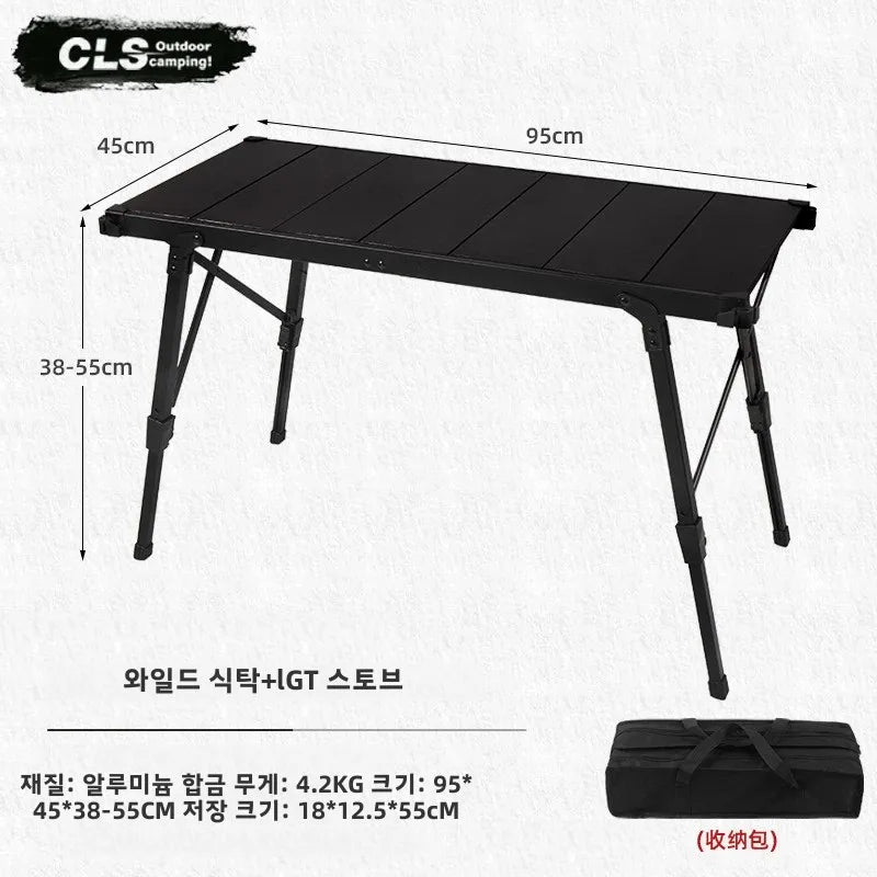 Igt Table Stove Camping Folding Removable Adjustable Height