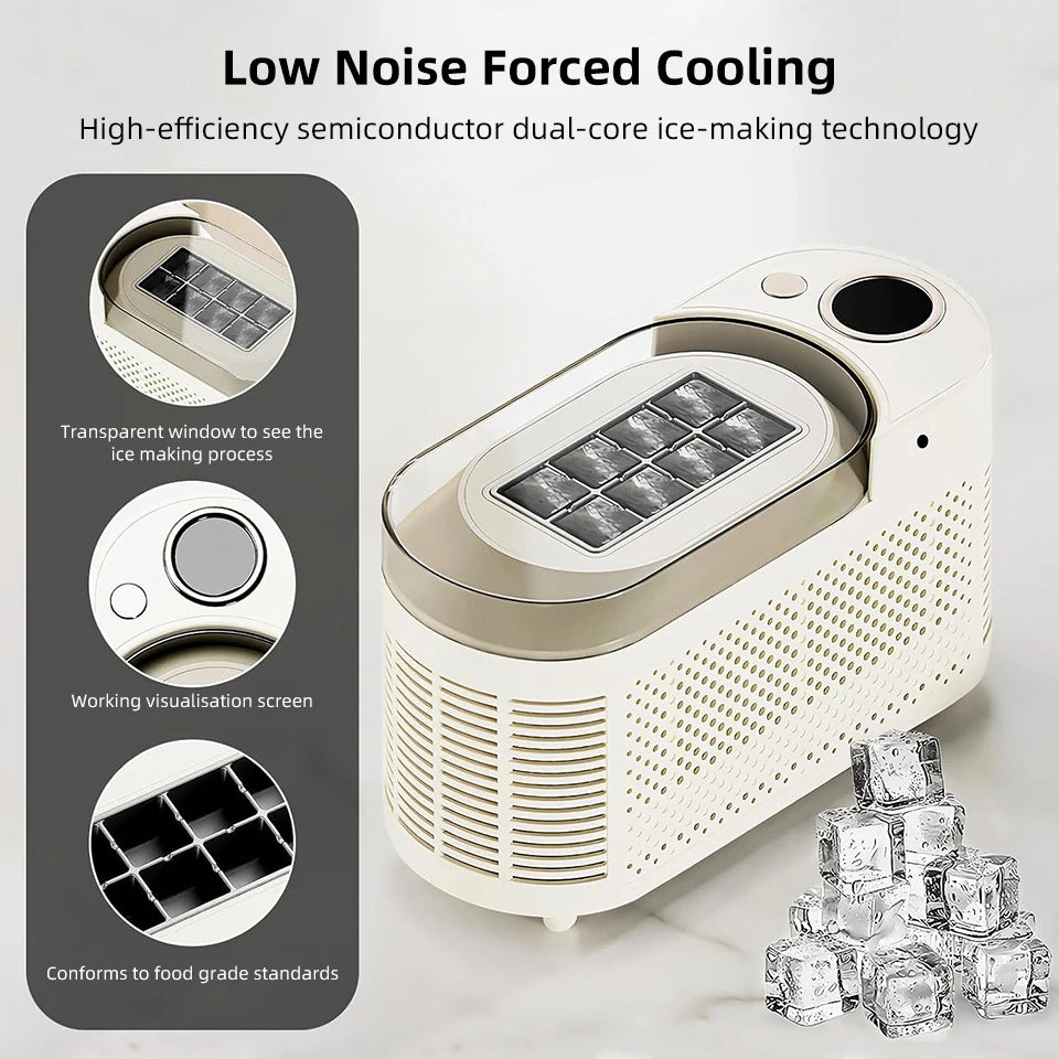 12v/220v Car Ice Maker Desktop Mini Ice Cubes