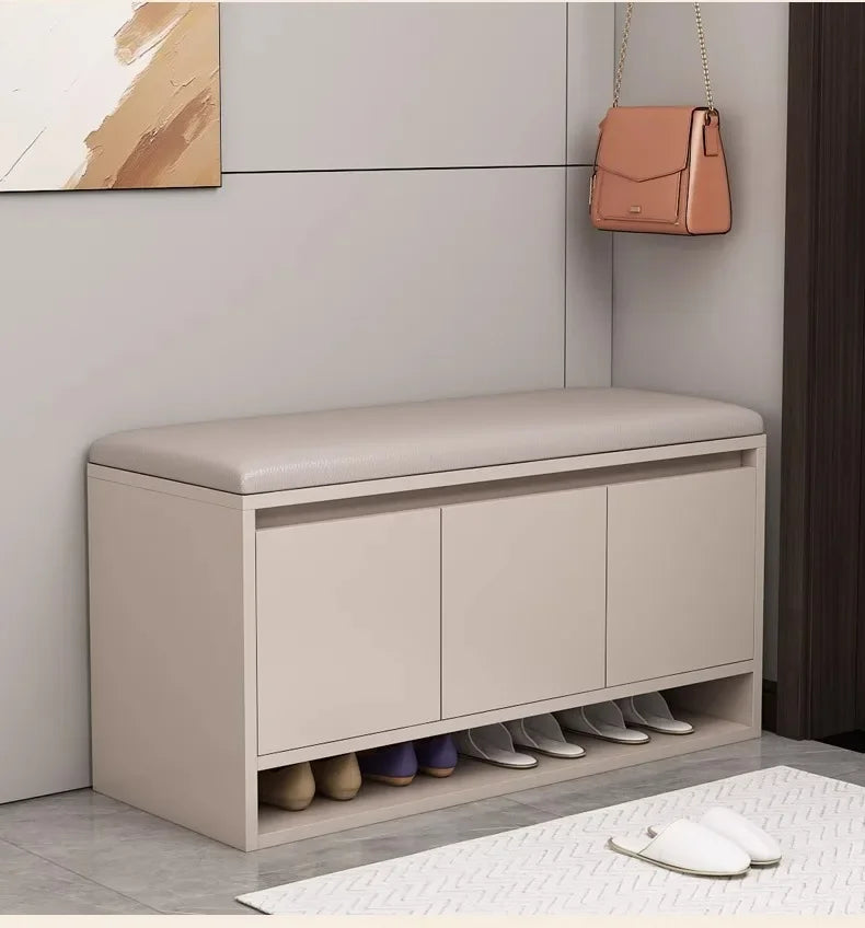 Shoe Storage Bench Cushion Seat Entryway Shoe Cabinet