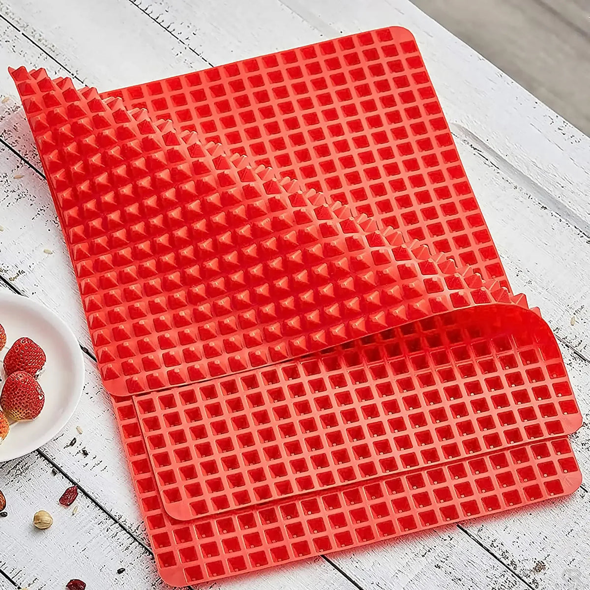 Non-Stick Silicone Pyramid Cooking Mat Baking Mat Grid