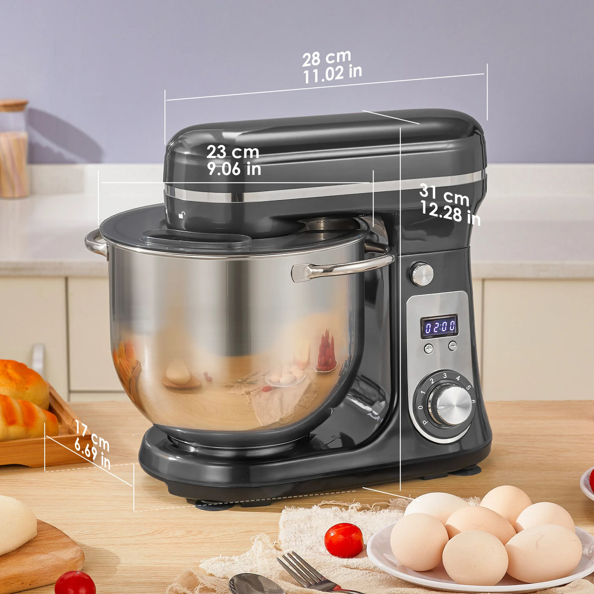 Biolomix Food Stand Mixer Blender Quiet Motor Cream