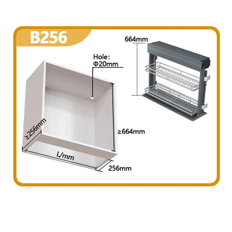 Angelparticle Smart Pull Down Cabinet Organizer-Electric Dish