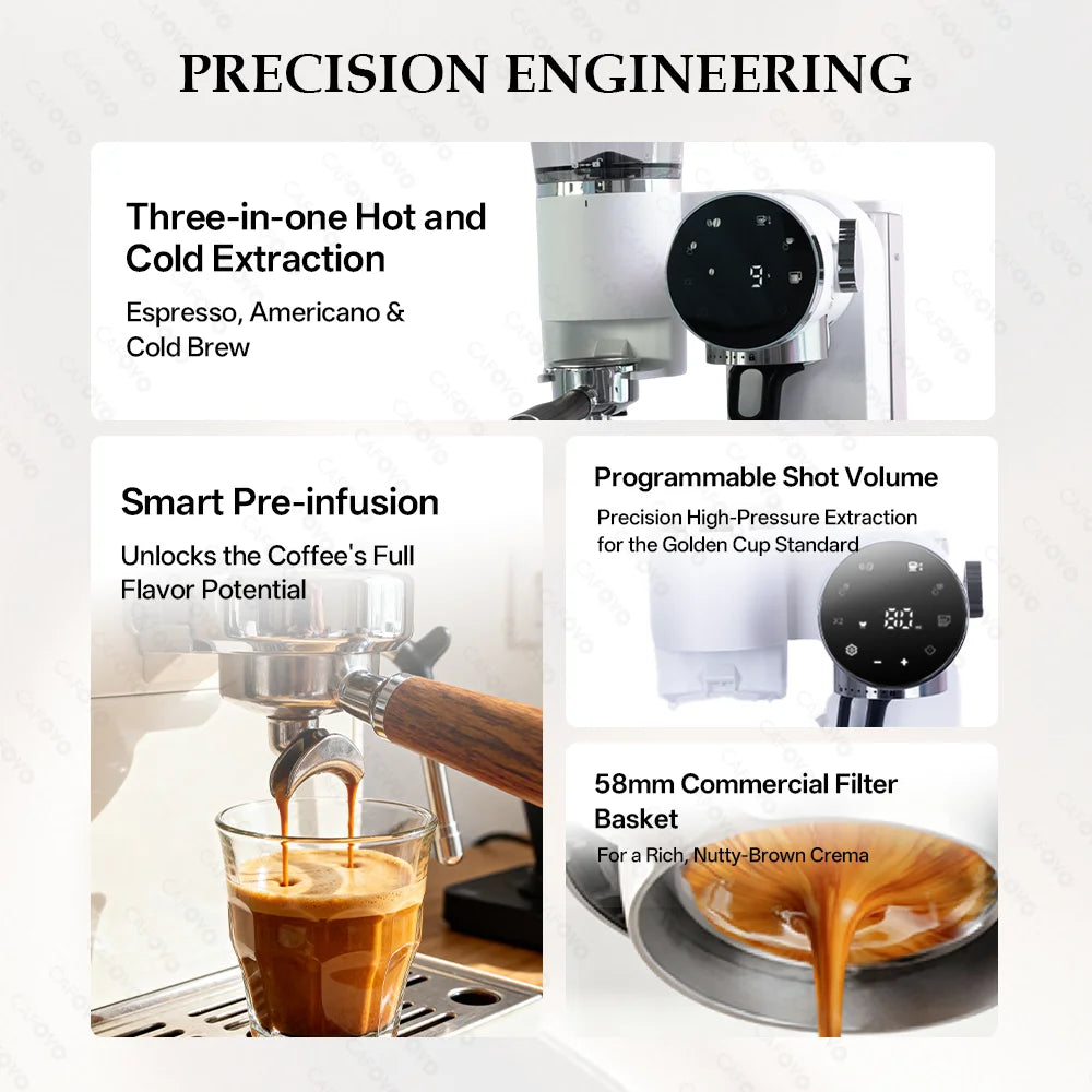Cafovo Cg01 15 Bar 58mm Semi-Automatic Espresso Machine