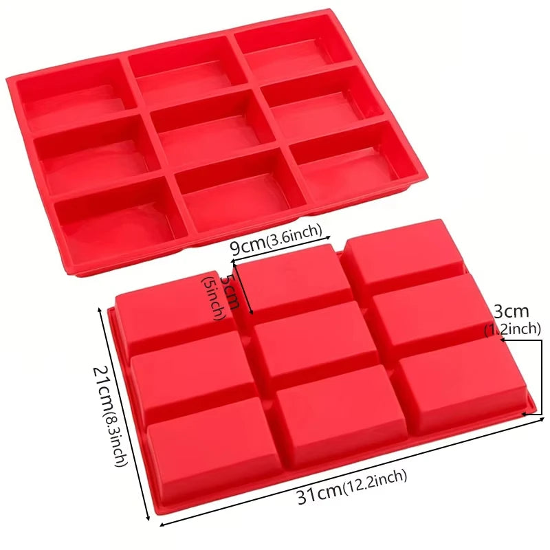 Big 9-Cavity Silicone Mini Loaf Pan -Nonstick Easy
