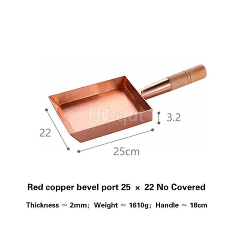 Brass Baking Tray Copper Frying Pan Square Pan