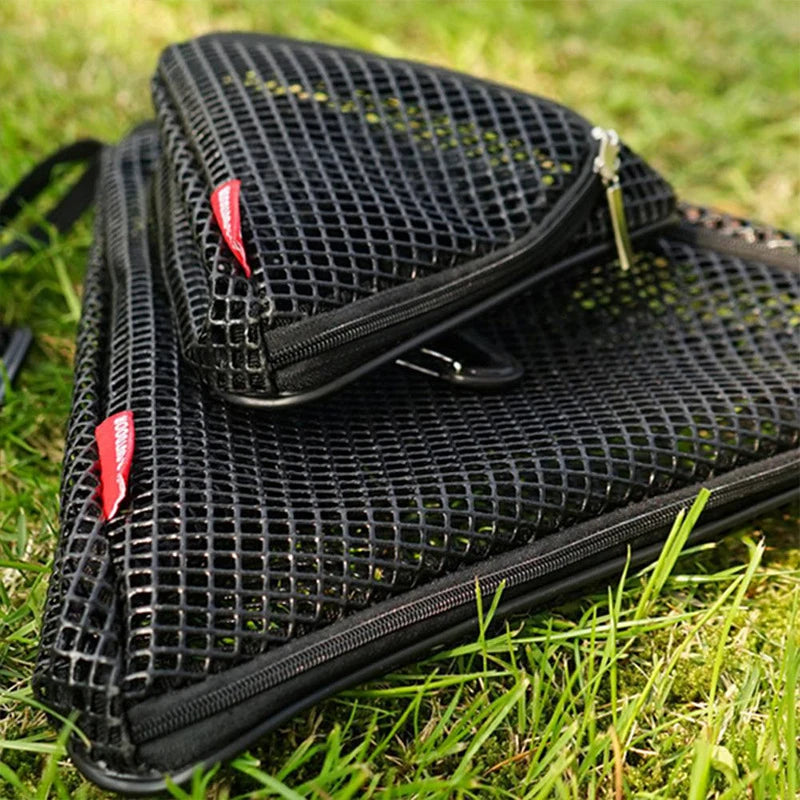 Outdoor Camping Hanging Net Foldable Storage Bag Cookware
