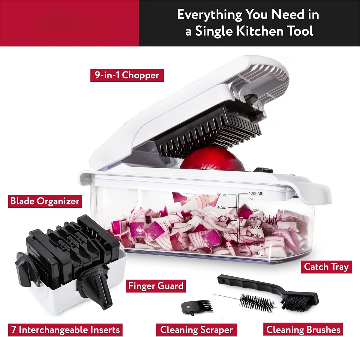 Vegetable Chopper - Food Chopper - Spiral Cutter