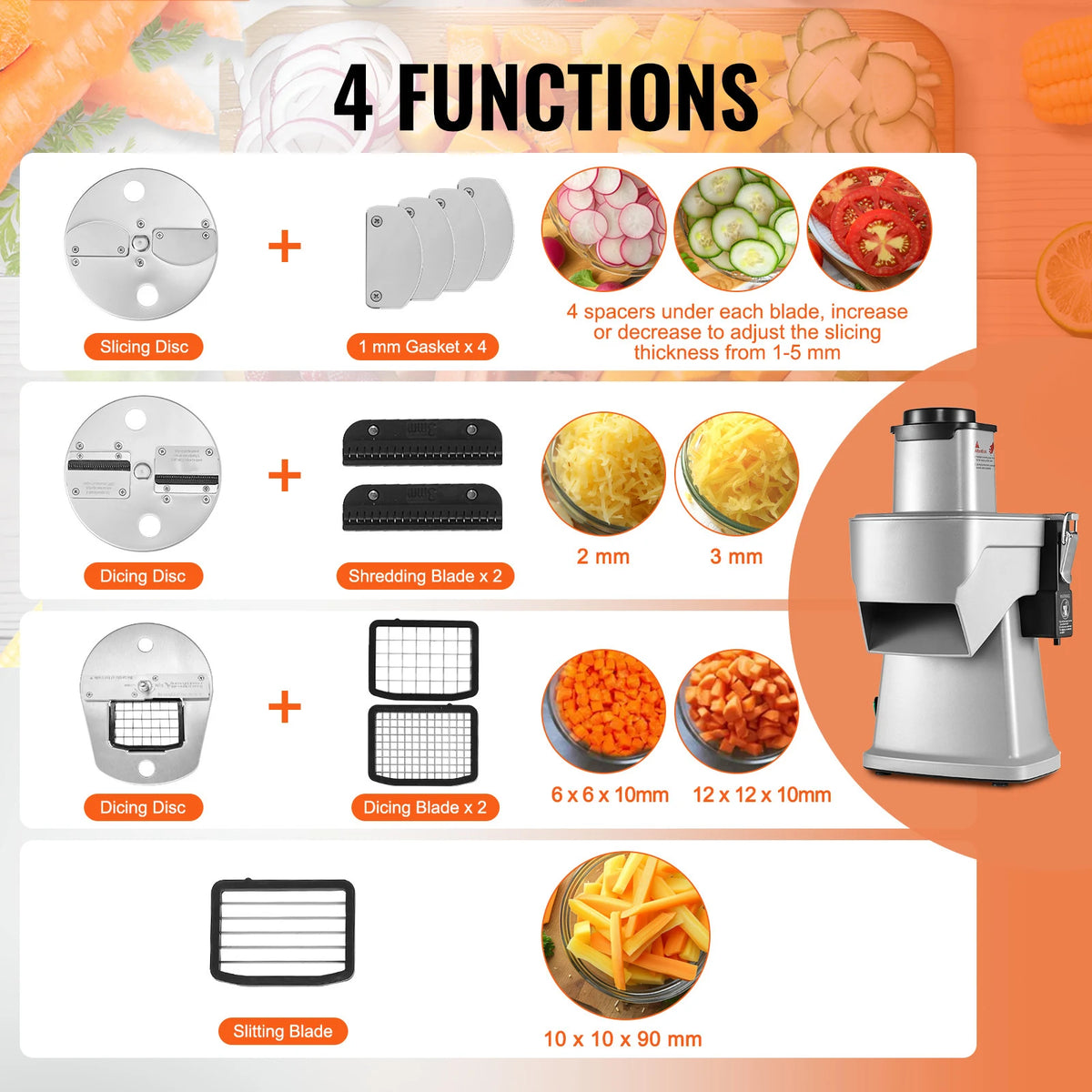 Succebuy Electric Vegetable Slicer In Food Cutter Vegetable