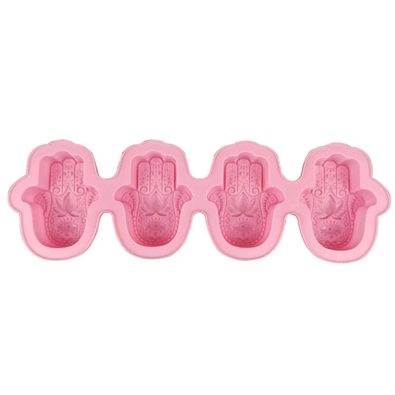 Lotus Hamsa Hand Epoxy Resin Silicone Mold Hand