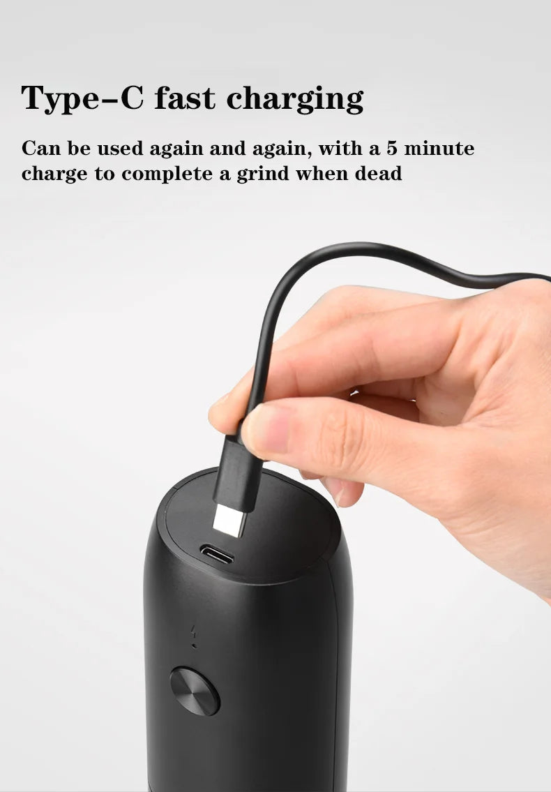 Usb Charging Electric Salt Pepper Grinder Rechargeable Adjustable