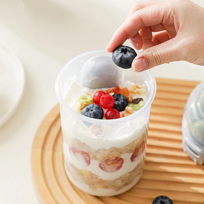 600ml Salad Oatmeal Cup Breakfast Double Cup Cereal