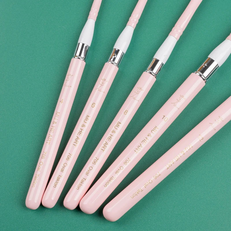 Pink Travel Minipen Korean Synthetic Hair Artist Acrylic