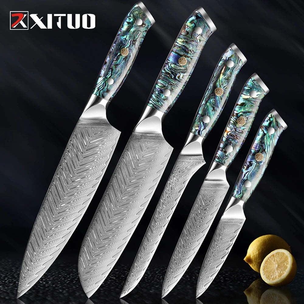 Xituo Damascus Steel Knife 1-5 Chef Knife Japanese