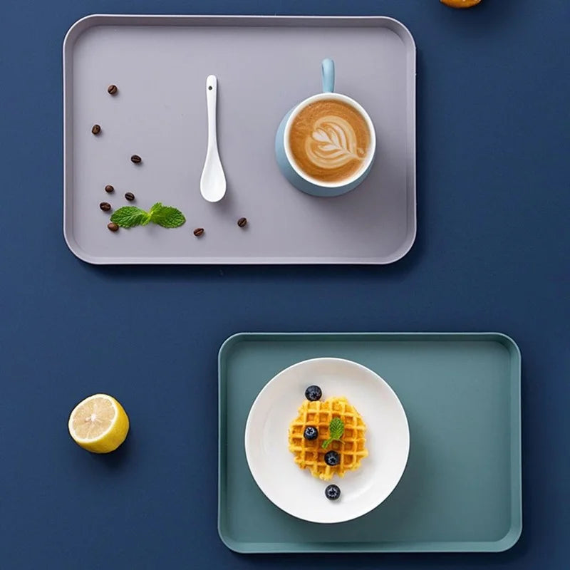 Exquisite Nordic Multi-Function Rectangular Plastic Serving Tray
