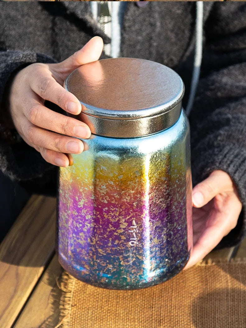 Tito Titanium Pure Titanium Tea Jar Large Storage