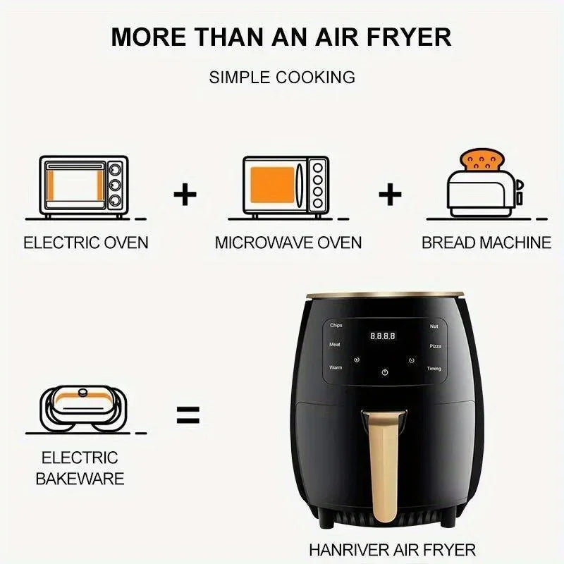6l Large Capacity Digital Touch Air Fryer Multi