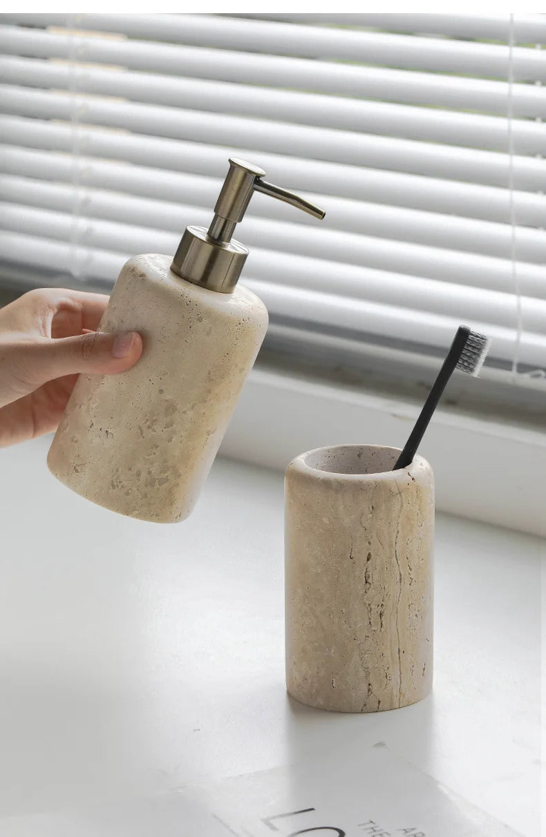 Ahunderjiaz-Wabi Sabi Style Soap Dispensers Bathroom Wash