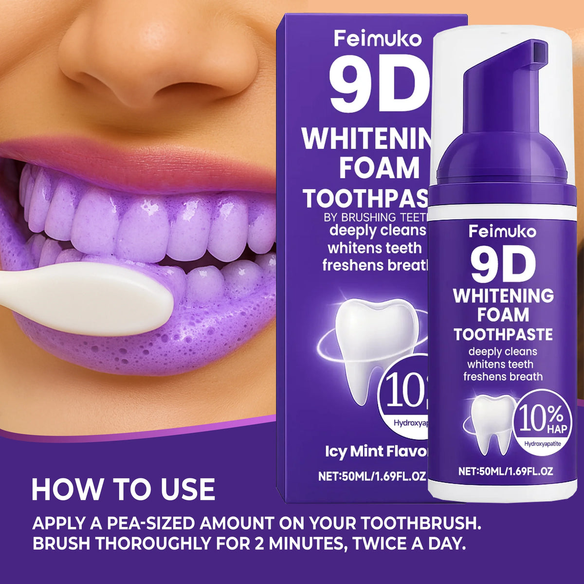 9d White 10 Hydroxyapatite Toothpaste Professional Dental Gel