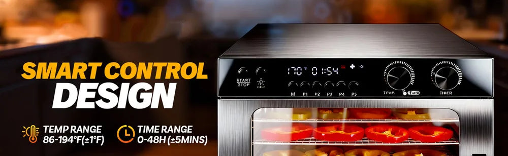 48h Timer Food Dehydrator Machine 18-Tray Large Capacity