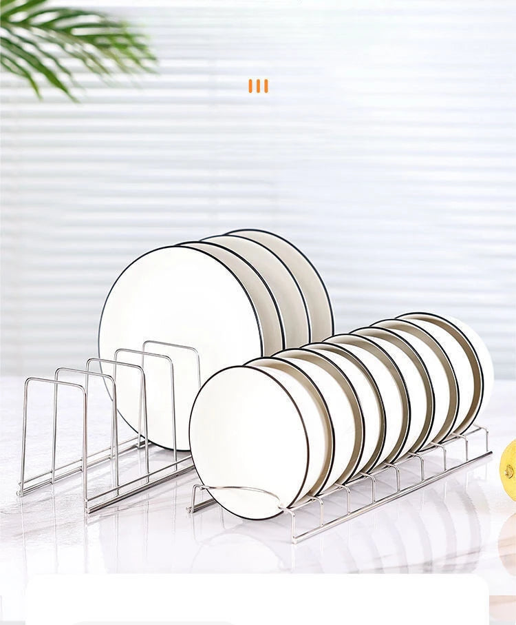 Stainless Steel Bowl Dish Drain Storage Rack Cabinet