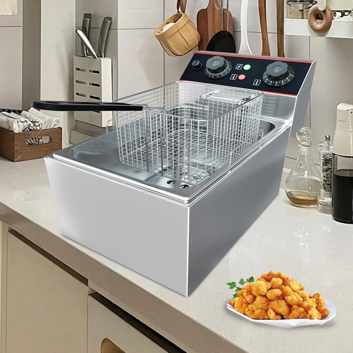 Commercial Electric Deep Fryer Baskets Stainless Steel Adjustable