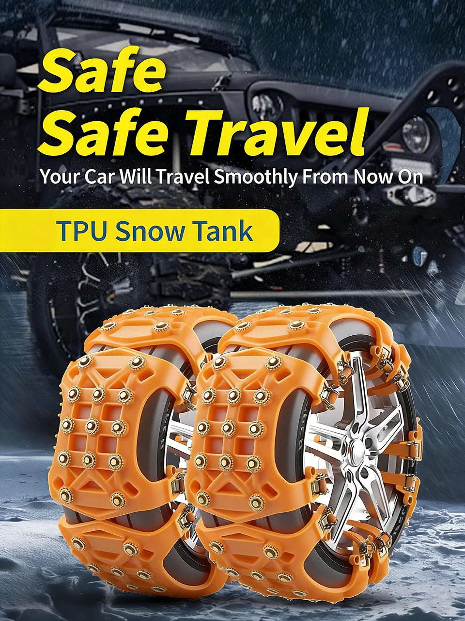 Automobile Snow Chains Winter Tire Anti-Skid Chain 165-255mm