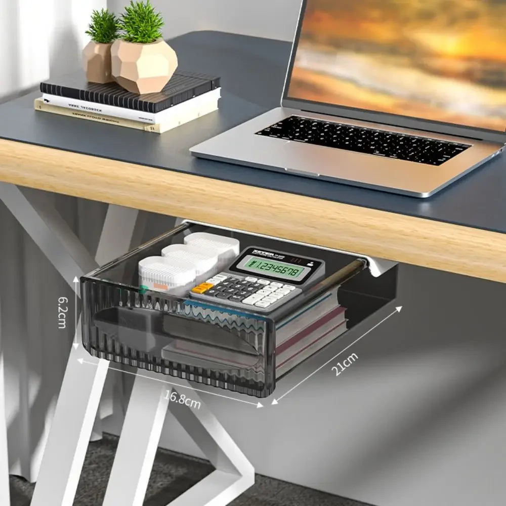 Drawer Storage Box Under Table Hidden Self-Adhesive Drawer