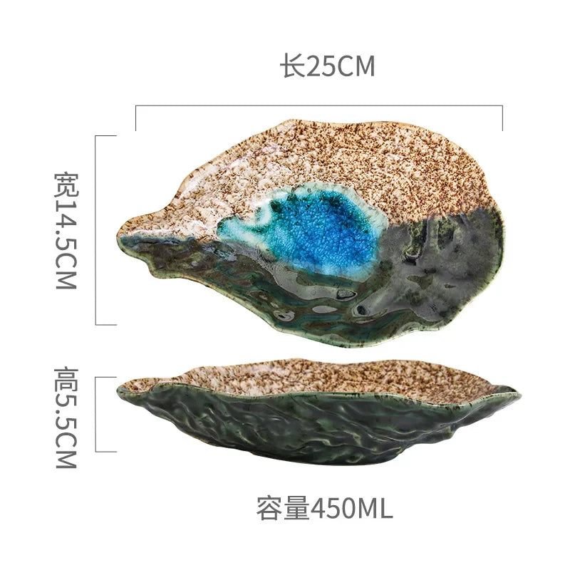 Japanese Restaurant Retro Creative Ceramic Kiln Change Tableware