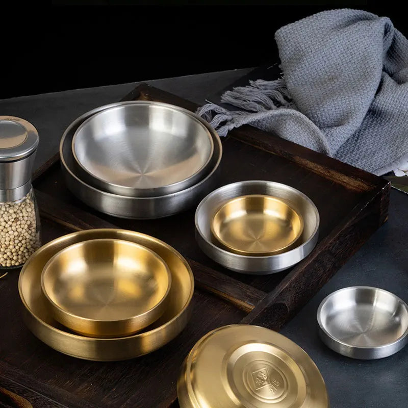 Stainless Steel Sauce Dish Small Dish Kimchi Dish