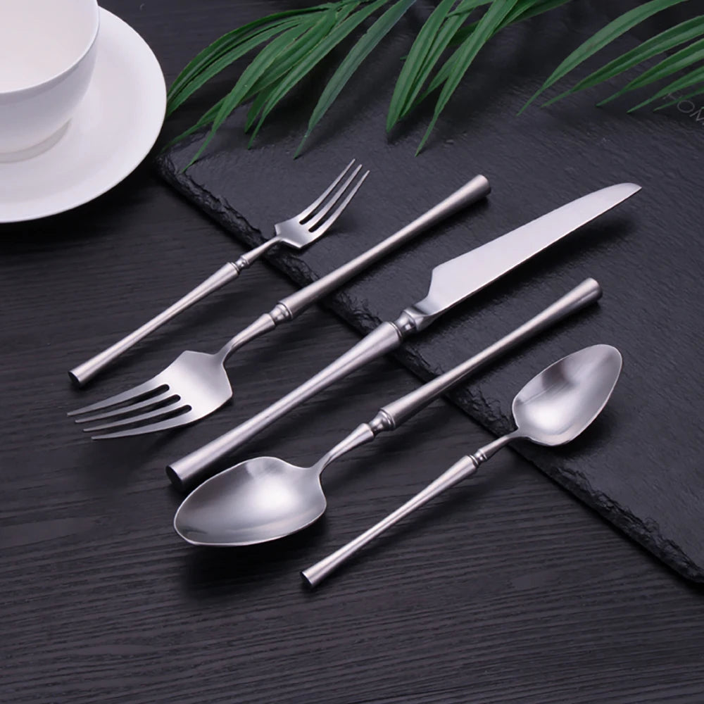 Pieces Knife Fork Spoon Gold Cutlery Complete Stainless