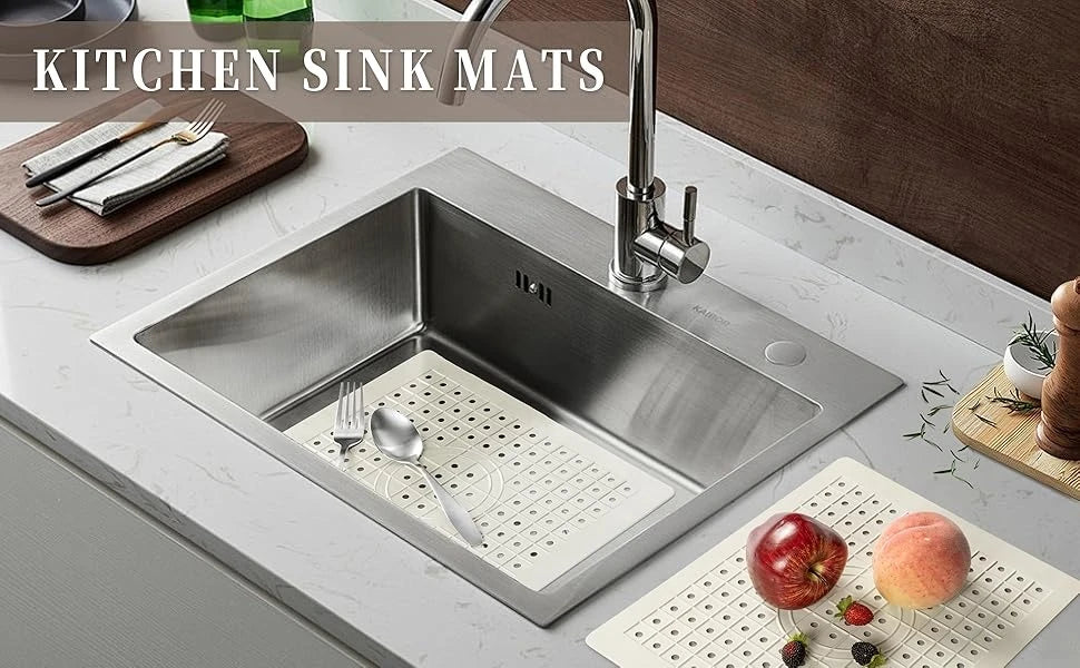 Sink Mat 12 10 Pack Cream White Non-Slip