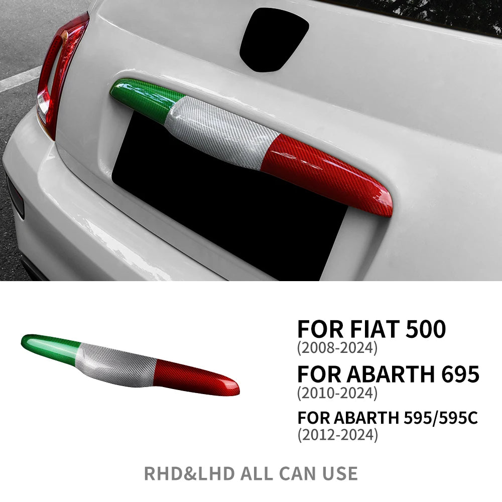 Real Hard Carbon Fiber Sticker Fiat 500 08-23