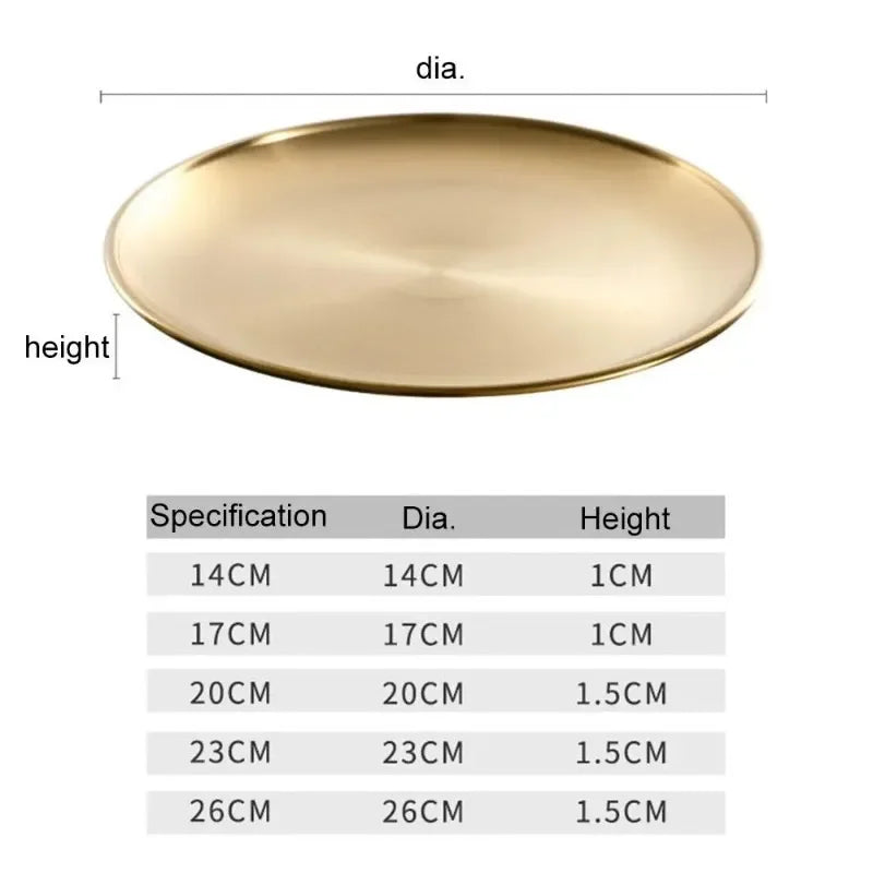 Stainless Steel Metal Dining Disc Round Bone Spitting