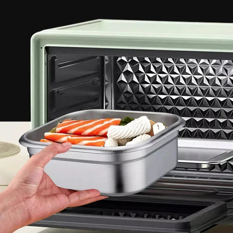 Stainless Steel Meal Prep Container Lid Airtight Bento