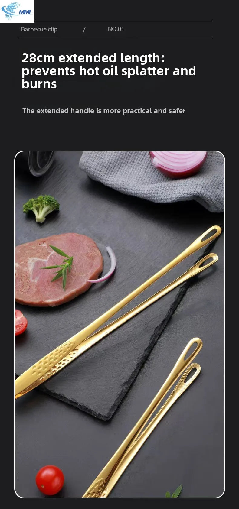 Stainless Steel Bbq Tongs Food Tongs Bbq Steak