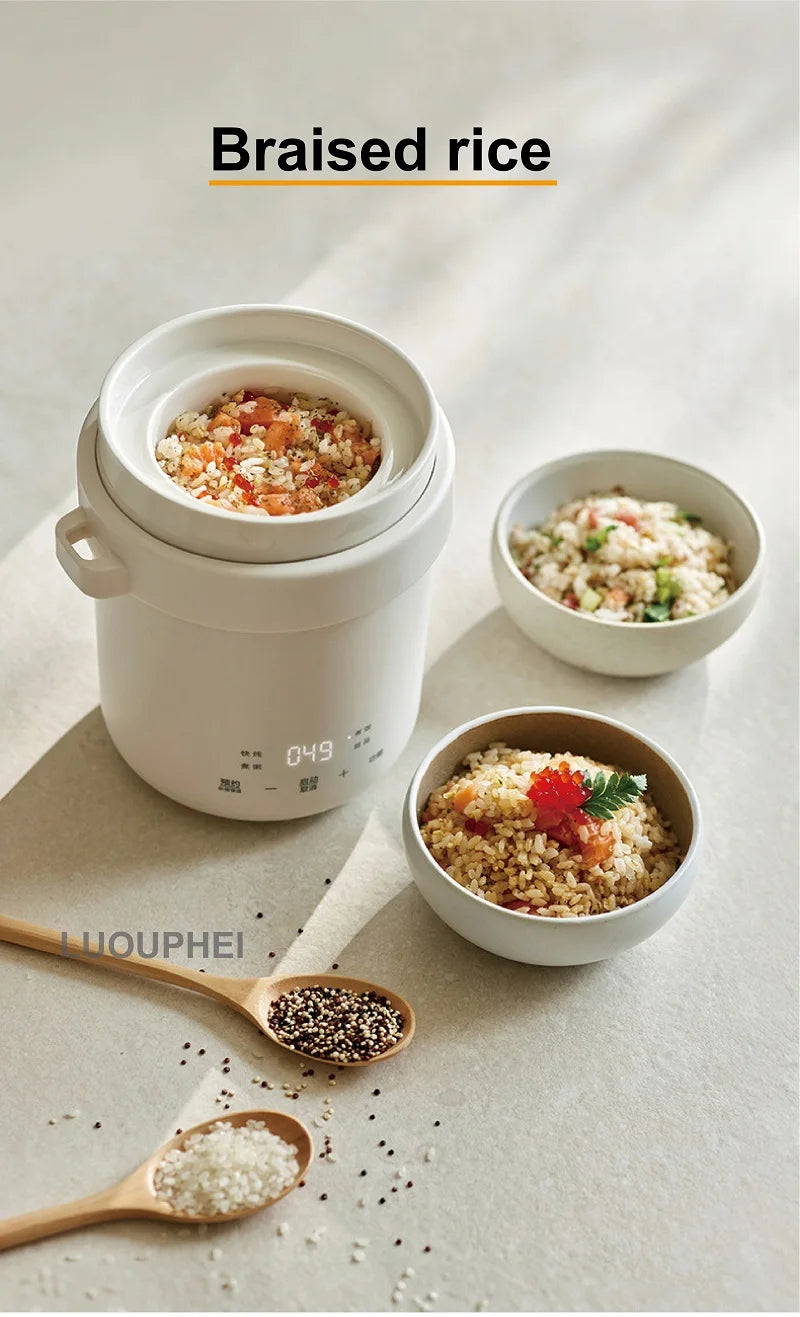 600ml Rice Cooker Multi-Function Ceramic Non-Stick Fast Electric