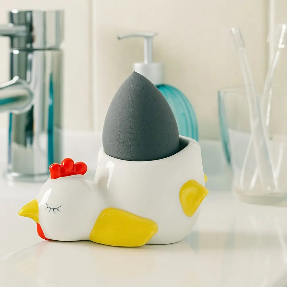 Ceramic Chicken Egg Cup Holders Funny Animal Creative